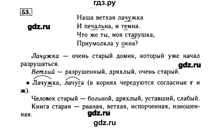 ГДЗ по русскому языку 3 класс  Бунеев   упражнение - 53, Решебник №3